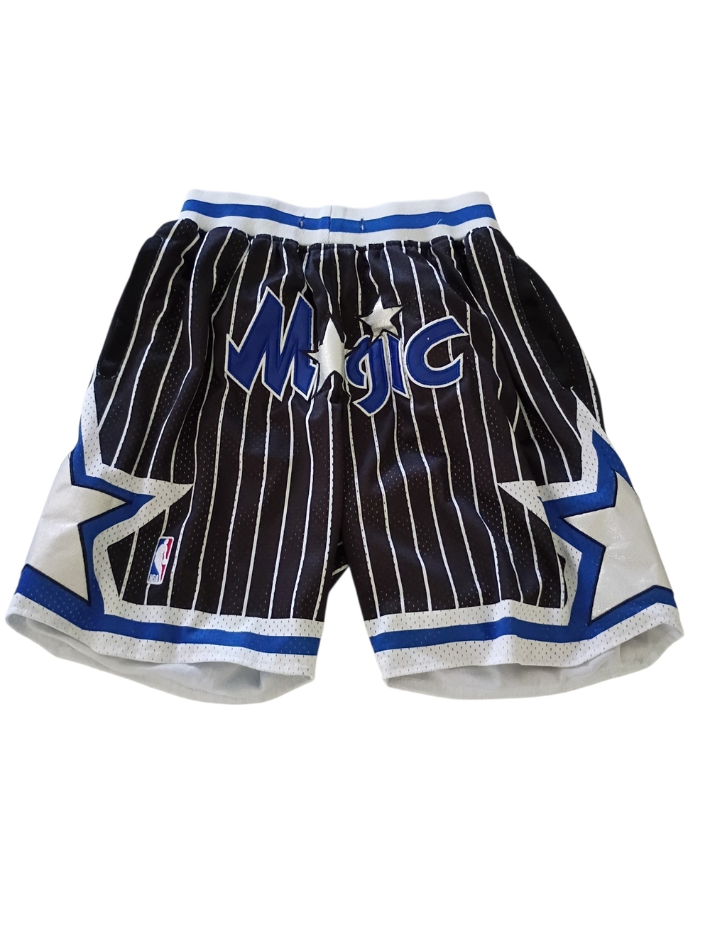 Orlando Magic Black/Blue Pinstripe Athletic Basketball Shorts